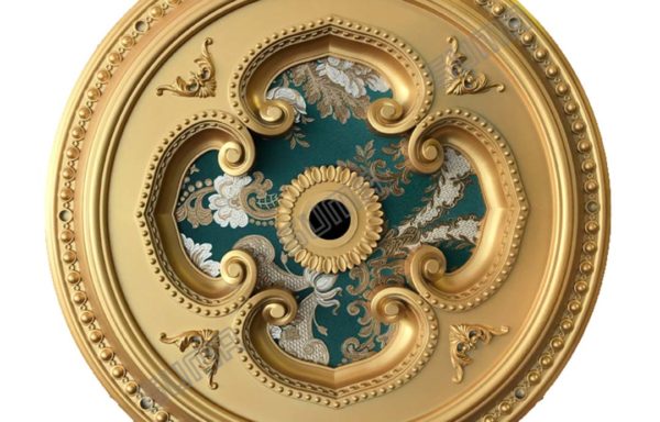 ORNAMEN PLAFON ROUND GOLD
