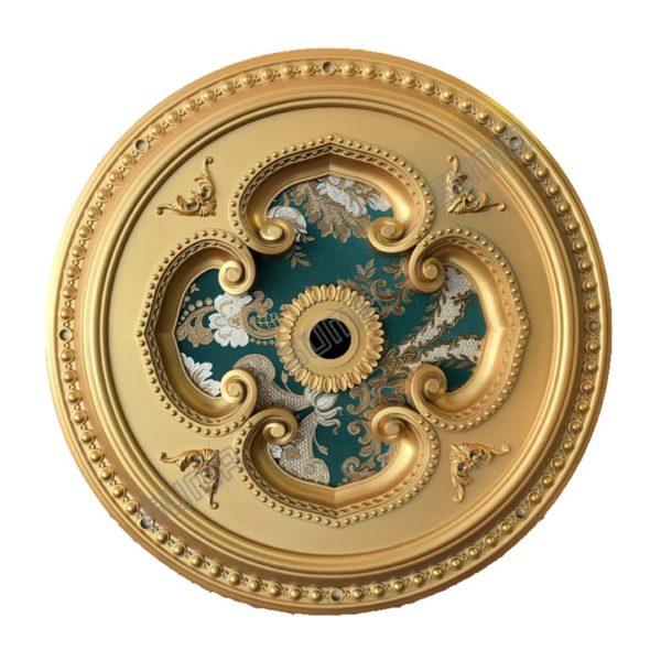 ORNAMEN PLAFON ROUND GOLD