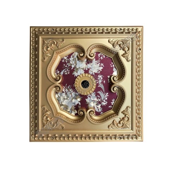 ORNAMEN PLAFON SQUARE GOLD